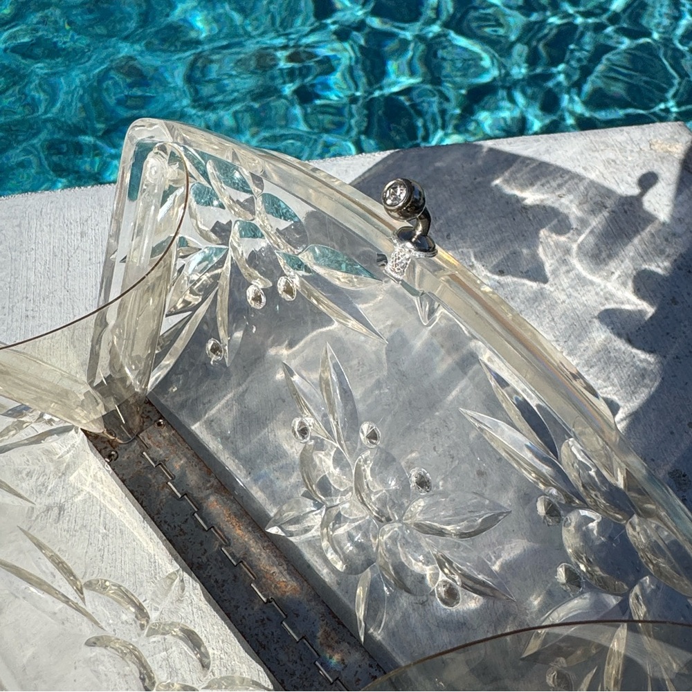 Vintage Clear Lucite Purse/Clutch Handbag - Picture 11 of 16